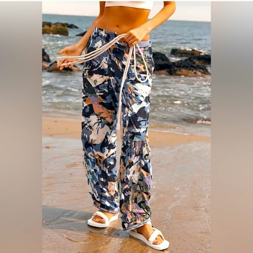 FP Movement by Free People Mesmerize Me Cargo Pants in Violet Splendor Camo - Picture 5 of 12